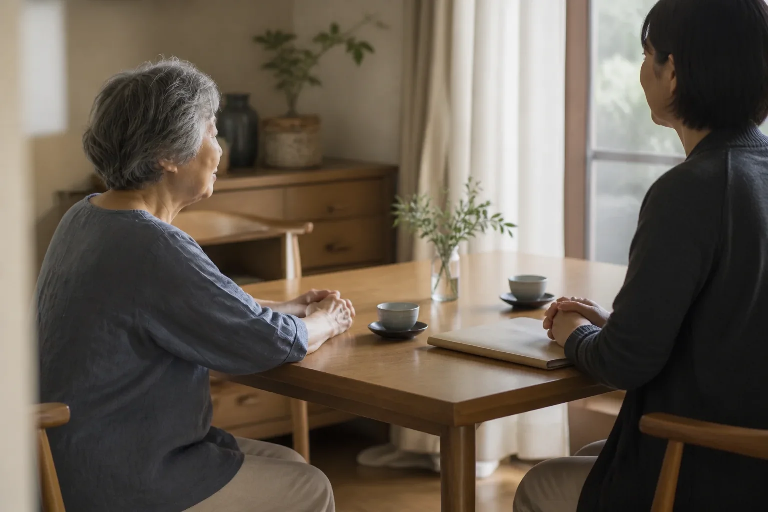 ご本人の話を聞きながら相談する場面