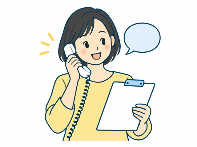 電話で状況を確認するスタッフ