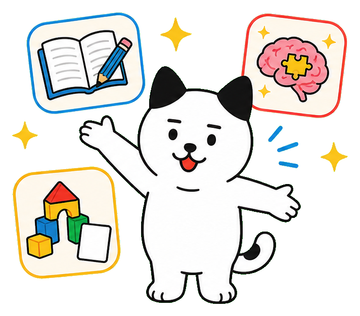 学習・脳トレ・知育を紹介するSANCLEキャラクター