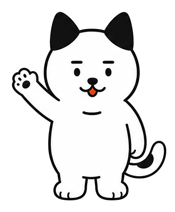 手を振って案内するSANCLEキャラクター